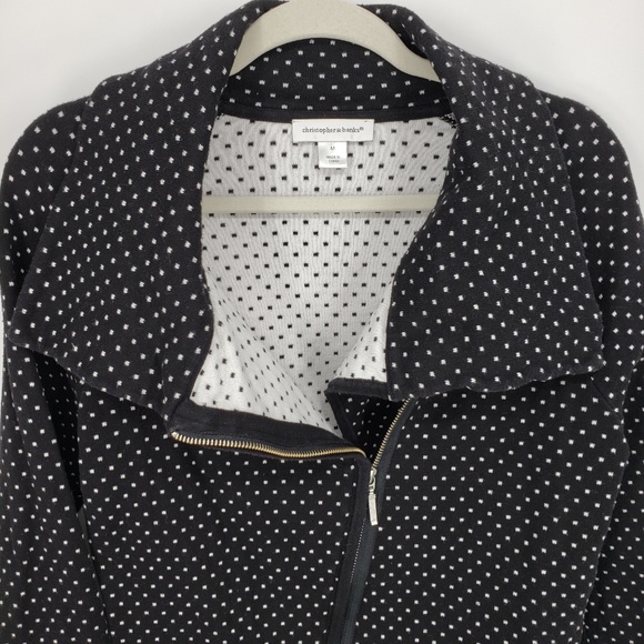 Christopher & Banks Asymmetric Moto Sweater Jacket - Picture 7 of 8